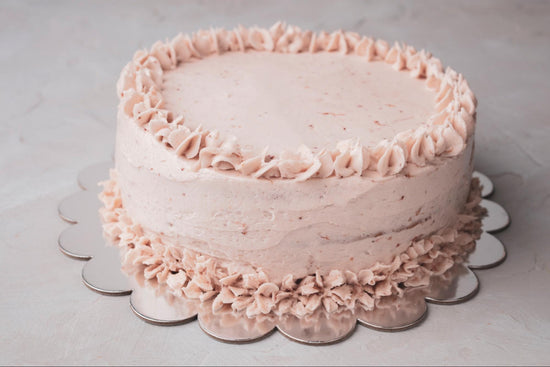 Vegan Strawberry Cake with Strawberry Frosting